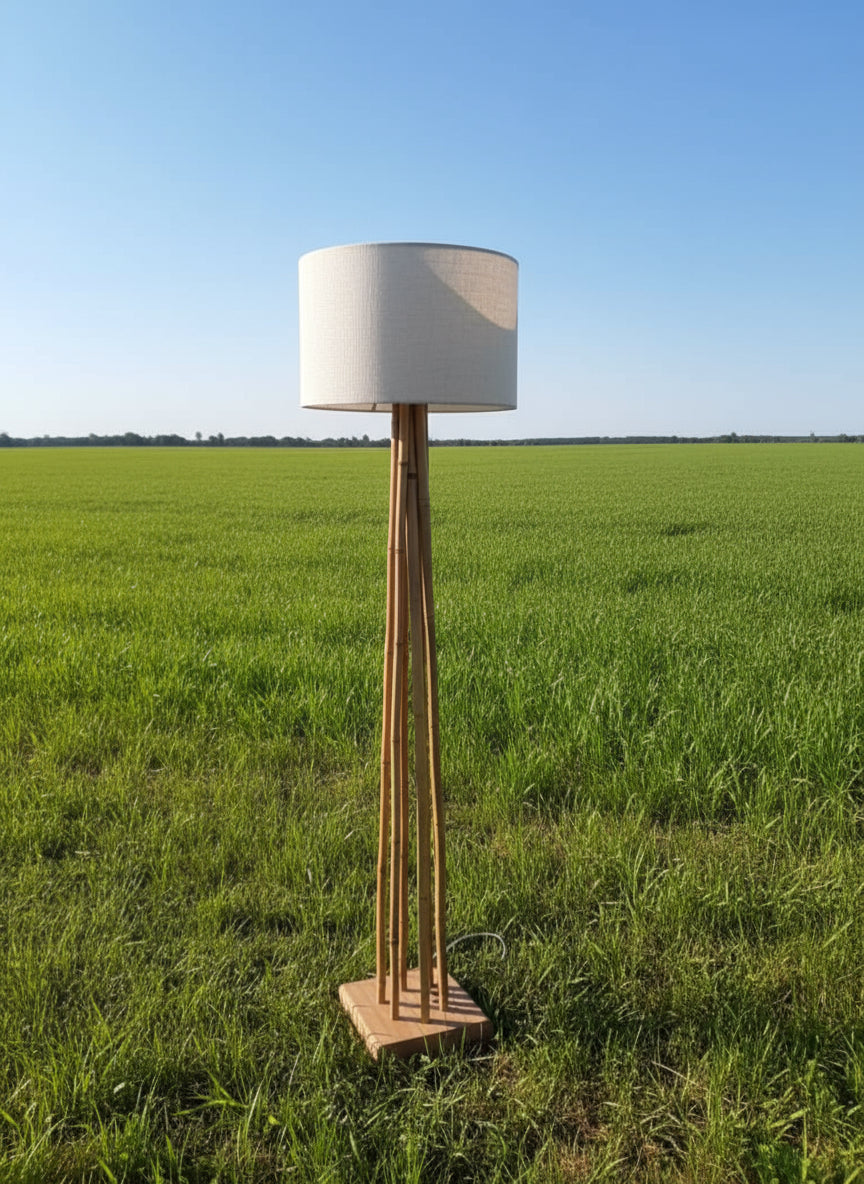 Lámpara de pie de Bambú