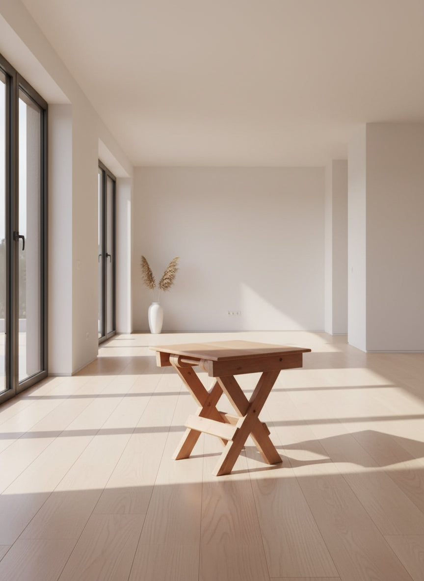 Banquito o mesita plegable de cedro rojo