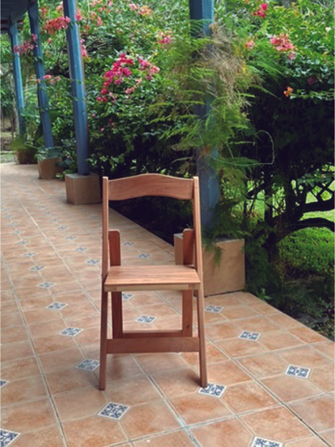 Silla plegable de madera de cedro rojo